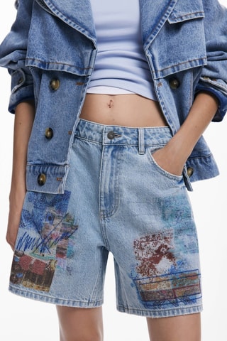 Short en jean - Ciel