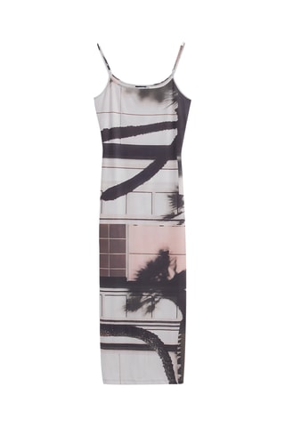 Robe droite sans manches - Beige