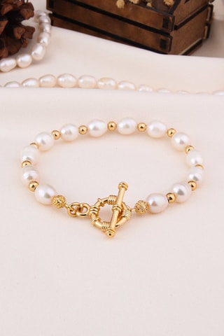 Armband Brons en Cultivéparels