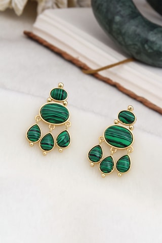 Boucles d’oreilles - Malachites