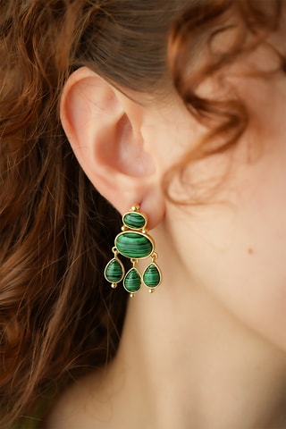 Boucles d’oreilles - Malachites