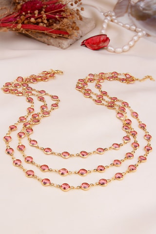 Collier 3 rangs - Rose