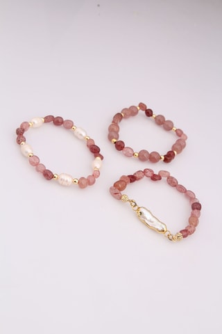 Armband -  Kwarts en Cultivéparels