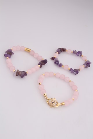 Armband - Kwarts en Amethisten