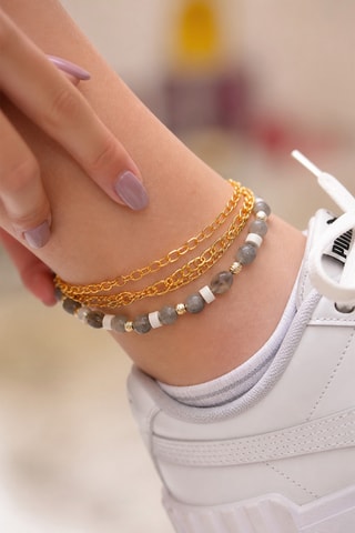 Armband - Labradorieten en Kwarts