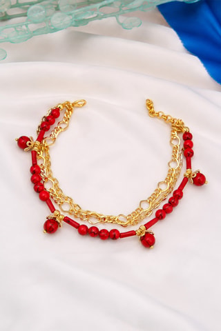 Chaîne de cheville - Corail 