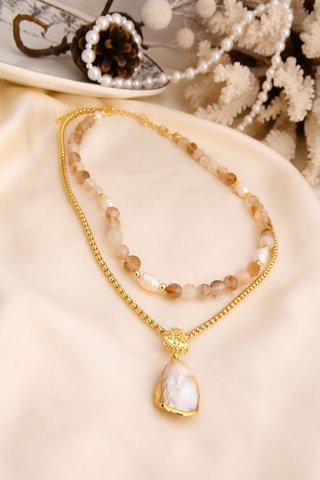 Collier - Citrines et nacre