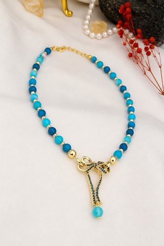Collier - Opales et zircons
