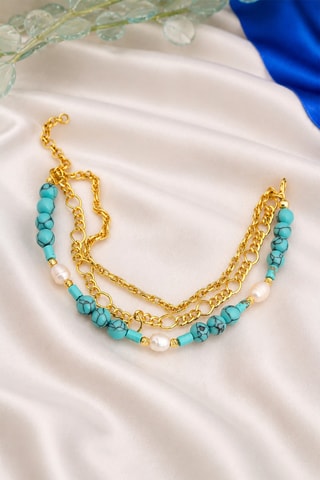 Chaîne de cheville - Turquoises