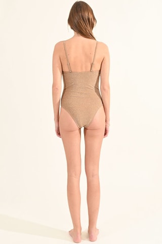Bañador - Beige y dorado - Molly Bracken