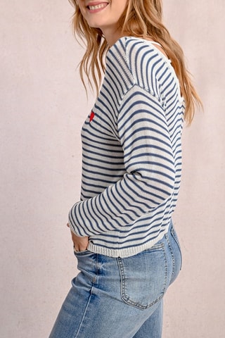 Jersey - Blanco y azul marino