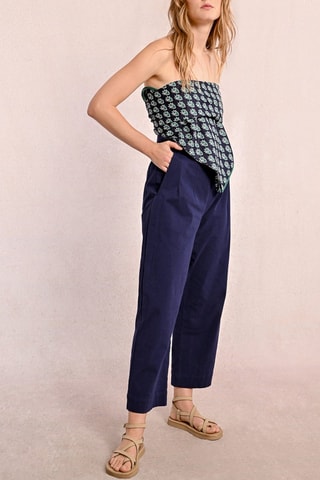 Pantalón de tiro alto - Azul marino