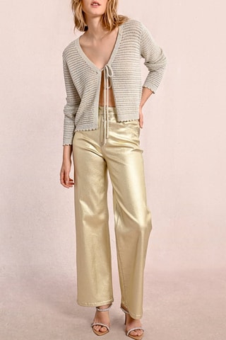 Pantalón de tiro alto - Dorado