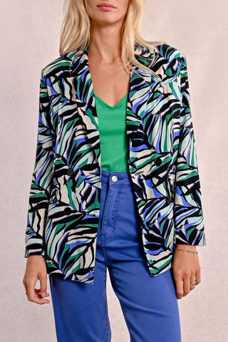 Chaqueta - Negro y verde claro