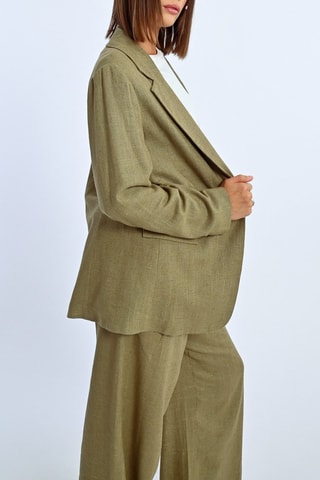 Chaqueta de lino - Caqui