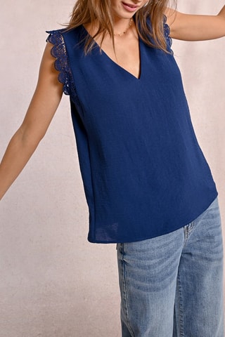 Top - Azul marino