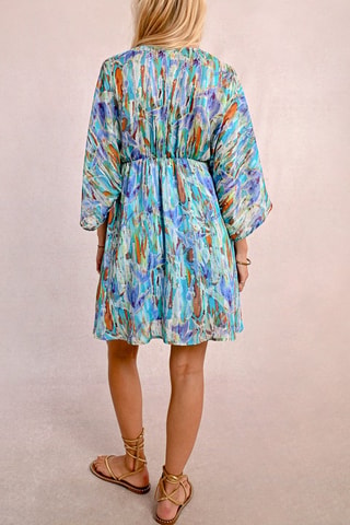 Vestido evasé - Celeste