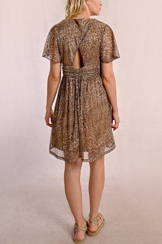 Vestido evasé - Beige