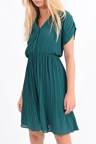 Vestido plisado - Verde pato - Molly Bracken