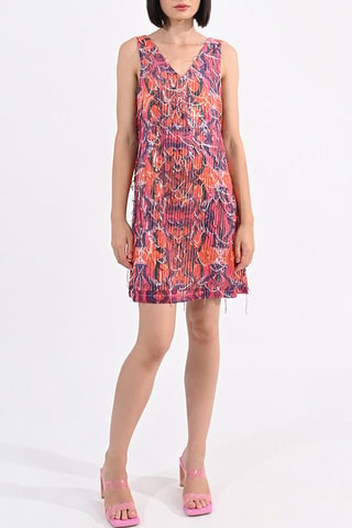Vestido recto - Naranja y violeta - Lili Sidonio