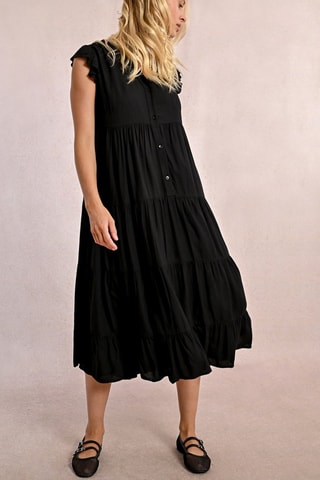 Vestido evasé - Negro