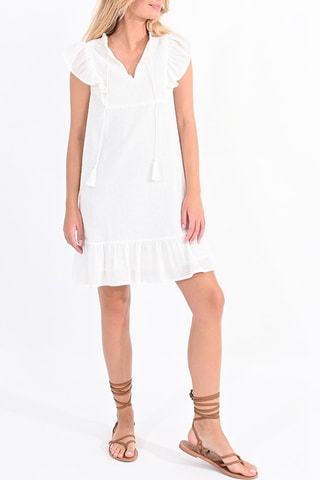 Vestido evasé - Blanco - Molly Bracken