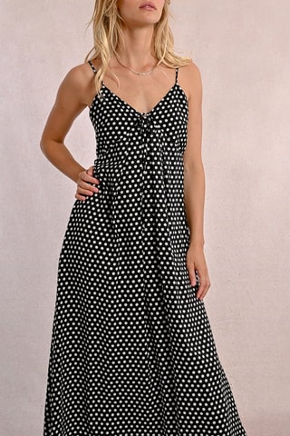 Vestido largo - Negro y blanco