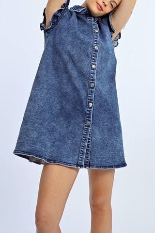 Vestido camisero vaquero - Azul