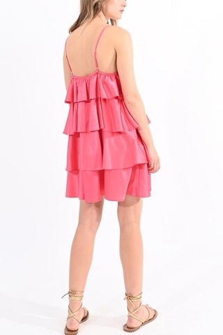 Vestido avolantado - Coral - Molly Bracken