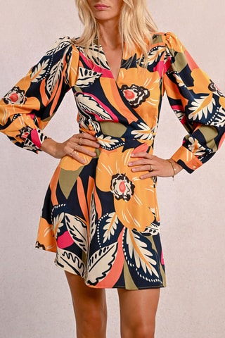 Vestido evasé - Naranja