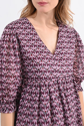 Vestido evasé - Rosa viejo - Molly Bracken