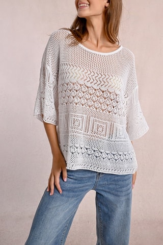 Blusa de guipur - Blanco