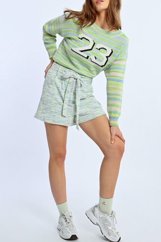 Short de tiro alto - Verde flúor