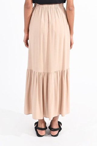 Falda larga de talle alto - Beige - Molly Bracken