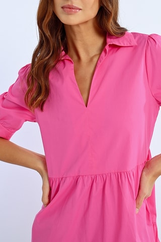 Vestido evasé - Rosa