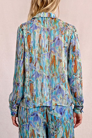 Camisa - Turquesa y violeta