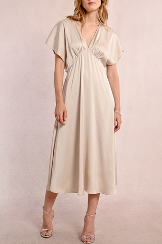 Vestido midi - Beige