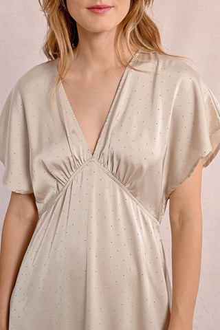 Vestido midi - Beige