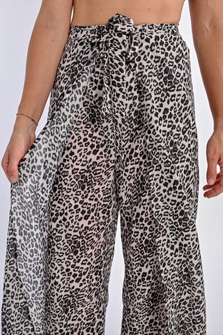 Pantalón de tiro alto - Beige y negro