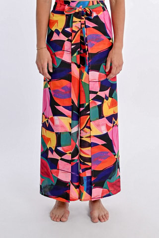 Pantalón de tiro alto - Rojo y naranja