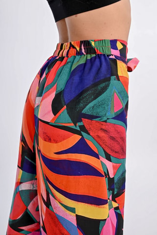 Pantalón de tiro alto - Rojo y naranja