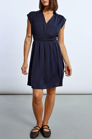 Vestido evasé - Azul marino