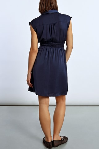 Vestido evasé - Azul marino