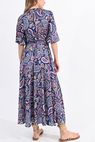 Vestido cruzado - Azul