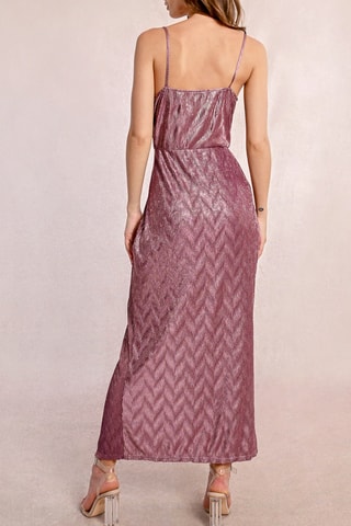 Vestido cruzado - Rosa viejo jaspeado