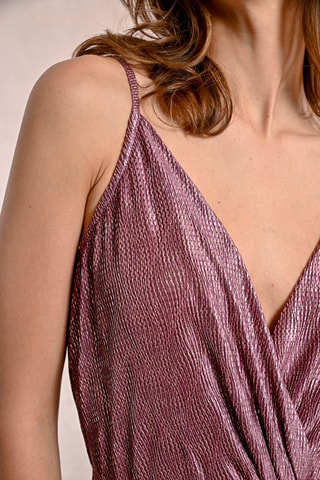 Vestido cruzado - Rosa viejo jaspeado