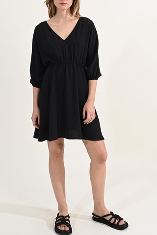 Vestido evasé - Negro