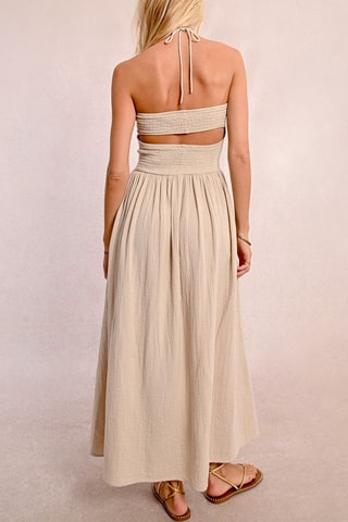 Vestido bustier - Beige
