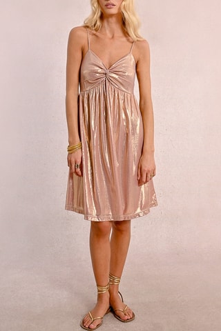 Vestido evasé - Rosa jaspeado