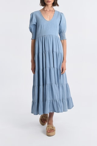 Vestido largo 
Azul